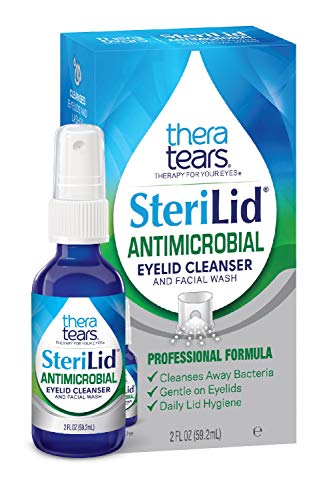 TheraTears Sterilid Antimicrobial Eyelid Cleanser and Facial Wash, with Hypochlorous Acid, 59 mL, 2 Fl oz Spray