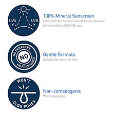 Load image into Gallery viewer, CeraVe 100% Mineral Sunscreen SPF 50 | Face Sunscreen with Zinc Oxide &amp; Titanium Dioxide for Sensitive Skin | 2.5 oz, 1 Pack (Packaging May Vary)
