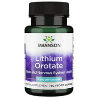 Swanson Ultra Lithium Orotate 5 mg, 60 Veg Caps