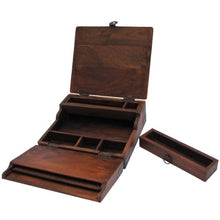 Load image into Gallery viewer, Treasure Gurus Antique Style Wood Folding Travel Writing Lap Desk
