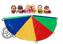 Load image into Gallery viewer, VOMLine Play Parachute 12 Foot for Kids with Extra Strong Smudge Resistant-Handles, Proper Selection of Matching Colors On The Basis of Experimental Color Testing, with High-Grade Stitching
