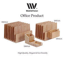 Load image into Gallery viewer, MobileVision Bamboo Desktop File Folder Organizer and Paper Tray, 5 Slots
