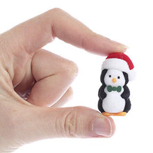 Load image into Gallery viewer, Factory Direct Craft Package of 12 Flocked Miniature Penguins in Santa Hats for Embellishing, Crafting, and Decorating
