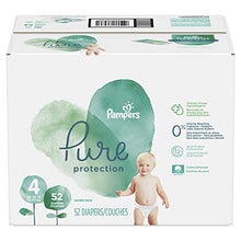 Load image into Gallery viewer, Diapers Size 4, 52 Count - Pampers Pure Protection Disposable Baby Diapers, Hypoallergenic and Unscented Protection, Super Pack (Old Version)
