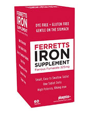 Load image into Gallery viewer, Ferretts Iron Tablets 325mg Ferrous Fumarate 2 Pack (120 Total)
