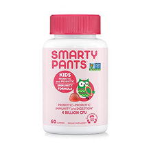 Load image into Gallery viewer, SmartyPants Kids Probiotic Immunity Gummies: Prebiotics &amp; Probiotics for Immune Support &amp; Digestive Comfort, Strawberry Crme Flavor, 60 Gummy Vitamins, 30 Day Supply, No Refrigeration Required
