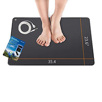 Grounding Mat,Universal Grounding Mat with Grounding Cord,Grounded Therapy,Conductive Leather Mat. (23.6x35.4 inch)