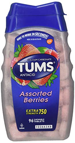 TUMS Extra Strength 750, Berries, 96 Tablets
