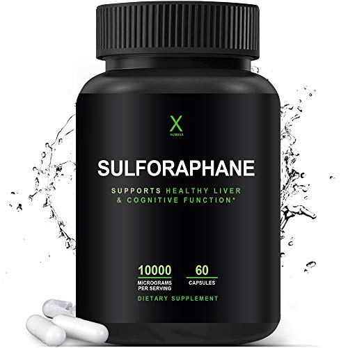 Sulforaphane Supplement 10,000mcg - Supports Antioxidant Production, Cellular Optimization and Cognitive Function - Broccoli Supplement - Broccoli Sprout Extract - Broccoli Extract - HumanX