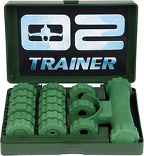 Load image into Gallery viewer, Bas Rutten O2 Trainer - Official Workout Device for Respiratory Training and Lung Muscle Fitness - Portable Breathing Mouthpiece for High Altitude and Power Training (Green)
