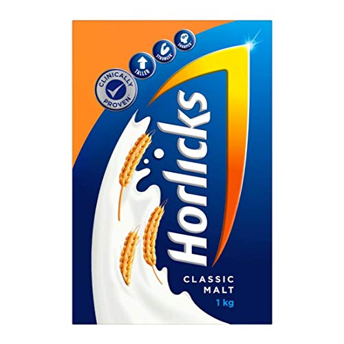 Horlicks Health & Nutrition Drink 1 kg Refill Pack, For immunity and 5 signs of growth (Classic Malt)
