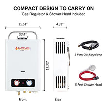 Load image into Gallery viewer, CAMPLUX ENJOY OUTDOOR LIFE BD158 1.58GPM Outdoor Propane Tankless Gas Water Heater
