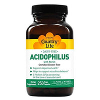 Country Life - Natural Dairy-Free Acidophilus with Pectin - 250 Vegan Capsules