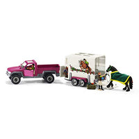 Schleich Horse Club, 15-Piece Playset, Horse Toys for Girls and Boys 5-12 years old Pick Up with Horse Box