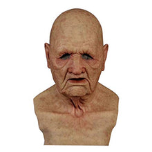 Load image into Gallery viewer, Old Man Mask for Adult Realistic Latex Headgear,for Human Face Wrinkles Novelty Full Head Masquerade Halloween Holiday Party Funny Decor Costumes, Supersoft Old Men Latex Masks Cosplay Props (C)
