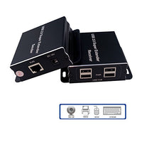E-SDS USB Extender Over Cat5E/6 up to 196ft, USB2.0 Over Cat6 Cat5E Extender with 4 USB 2.0 Ports, Plug and Play, No Driver Needed Support All Operating System, Two Web Cameras Work Synchronously
