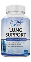 Lung Support Dietary Supplements Herbal Breathing Support 10 Active Ingredients Original Formula for Lung Health Lung Cleanse Formula Supplement for Bronchial System 60 Capsules Non GMO by Amate Life