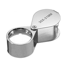 Load image into Gallery viewer, KINGMAS Pocket Jewelry Loupe 30x 21mm Jewelers Eye Magnifying Glass Magnifier

