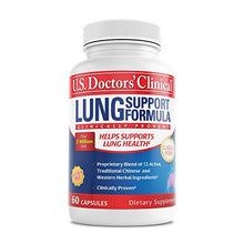 Load image into Gallery viewer, U.S. Doctors&#39; Clinical Lung Support Supplement for Lung and Respiratory Health with Natural Herbs, Magnesium, Vitamin C, and Zinc for Immune Support (Packaging May Vary) [1 Month Supply - 60 Capsules]
