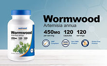 Load image into Gallery viewer, Nutricost Wormwood Capsules 450mg 120 Capsules - Vegetarian Caps, Gluten Free and Non-GMO
