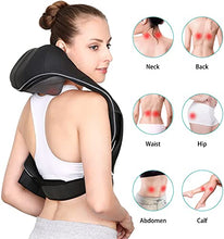 Load image into Gallery viewer, Naipo Cordless &amp; Rechargeable Shiatsu Back Neck and Shoulder Massager with Heat 3D Deep Kneading Massage for Neck, Back, Shoulder, Foot and Legs
