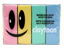 Load image into Gallery viewer, Van Aken International  Claytoon  Non-Hardening Modeling Clay  VA18151  Sweetheart  Pastel Pink, Pastel Yellow, Pastel Green, Pastel Blue  1 Pound Set (4-1/4 Pound Bars)  claymation
