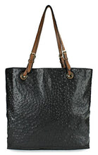 Load image into Gallery viewer, Scarleton Ostrich Large Tote H115601 - Black
