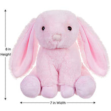 Load image into Gallery viewer, OYFNZI Stuffed Rabbit Plush Stuffed Bunny with Floppy Ears Sitting Lovely Bunny Rabbit Stuffed Animal, Soft Cuddly, Perfect for Girls Boys Newborn, Pink, 8&#39;&#39;
