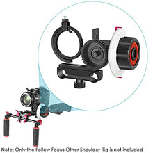 Load image into Gallery viewer, Neewer Follow Focus with Gear Ring Belt for Canon Nikon Sony and Other DSLR Camera Camcorder DV Video Fits 15mm Rod Film Making System,Shoulder Support,Stabilizer,Movie Rig(Red+Black)

