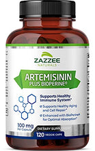 Load image into Gallery viewer, Zazzee Artemisinin, 100 mg per Capsule, 120 Vegan Capsules, 4 Month Supply, Plus 5 mg BioPerine for Enhanced Absorption, Sweet Wormwood Extract, Vegan and Non-GMO
