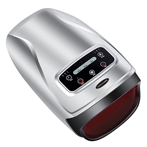 iVOLCONN Hand Massager with Heat for Arthritis and Carpal Tunnel, Cordless Electric Hand Massager Machine with 3 Levels Intensity Compression Massage for Wrist,Plam,Fingers Pain Relief
