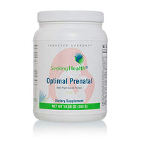 Seeking Health Optimal Prenatal with Plant-Based Protein, Chocolate or Vanilla Flavor, Vegetarian Protein Powder with Prenatal Multivitamin for Women, Gentle Formula for Digestive Comfort, 15 Servings