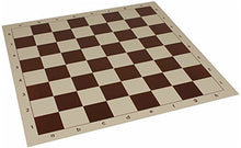 Load image into Gallery viewer, Club Vinyl Rollup Chess Board Brown &amp; Buff - 2.25&quot; Squares

