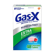 Load image into Gallery viewer, Gas-X Extra Strength Chewable Gas Relief Tablets with Simethicone 125 mg, Cherry - 48 Count
