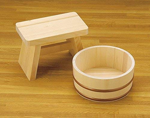 Yamako Japanese Style Bath Set Chair and Furo-oke (wash basin) 85946