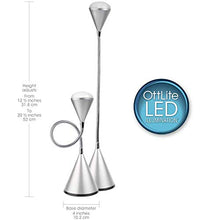 Load image into Gallery viewer, OttLite LED Cone Desk Lamp, Silver
