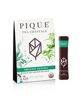 Pique Tea Organic Sencha Green Tea Crystals - Immune Support, Gut Health, Fasting - 14 Single Serve Sticks (Pack of 1)