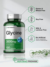 Load image into Gallery viewer, Glycine 3000 mg 100 Capsules | Non-GMO, Gluten Free Glycine Supplement | by Horbaach
