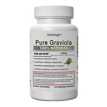 Load image into Gallery viewer, Superior Labs  Pure Natural Graviola NonGMO  1,200mg, 120 Vegetable Caps Natural Dietary Soursop Supplement  Healthy Skin &amp; Helps Promotes Cell Growth  Respiratory System - Balanced Mood
