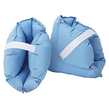 Load image into Gallery viewer, DMI Heel Cushion Protector Pillow to Relieve Pressure from Sores and Ulcers, Adjustable in Size, Blue, White, No Flavors, Sold as a Set of 2
