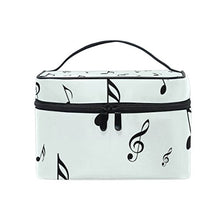 Load image into Gallery viewer, Cooper girl Music Note Cosmetic Bag Travel Makeup Train Cases Storage Organizer
