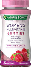 Load image into Gallery viewer, Nature&#39;s Bounty Women&#39;s Multivitamin by Optimal Solutions, Gummies for Immune Support, Energy Suppoprt, Bone Health, Raspberry Flavor, 80 Count
