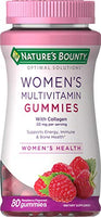 Nature's Bounty Women's Multivitamin by Optimal Solutions, Gummies for Immune Support, Energy Suppoprt, Bone Health, Raspberry Flavor, 80 Count