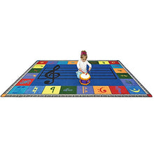 Load image into Gallery viewer, Joy Carpets Kid Essentials Music and Special Needs Elementary Note Worthy Rug, Multicolored, 5&#39;4&quot; x 7&#39;8&quot;
