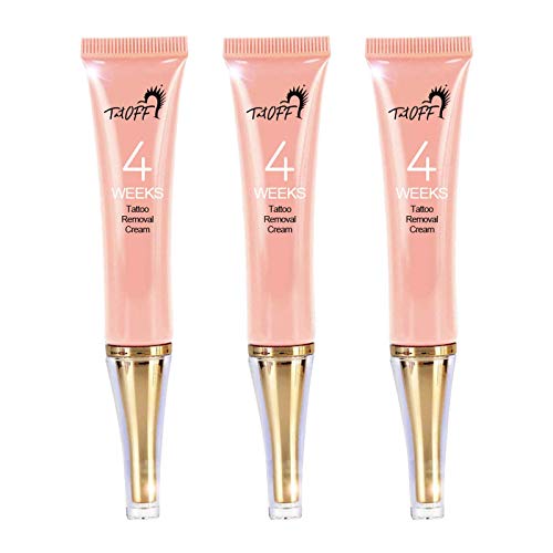 4 Weeks Tattoo Removal Cream,BINGLI Permanent Removal of Tattoos,Tattoo Removal Cream,Tattoos Remover Gel Fading Away Tool,Safe Moisturize Skin,for Colored and Black Tattoos Removes (3PCS)