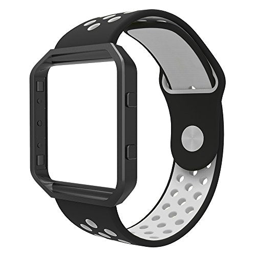Simpeak Replacement Band for Fitbit Blaze,Soft Silicone Sport Strap Wristband with Metal Frame for F