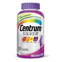 Load image into Gallery viewer, Centrum Silver Women&#39;s Multivitamin for Women 50 Plus, Multivitamin/Multimineral Supplement with Vitamin D3, B Vitamins, Calcium and Antioxidants, Gluten Free, Non-GMO Ingredients - 200 Count
