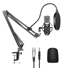 Load image into Gallery viewer, Neewer NW-700 Professional Studio Broadcasting Recording Condenser Microphone &amp; NW-35 Adjustable Recording Microphone Suspension Scissor Arm Stand with Shock Mount and Mounting Clamp Kit
