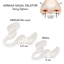 Load image into Gallery viewer, AIRMAX Nasal Dilator for Better Sleep - Natural, Comfortable, Anti Snoring Device, Snoring Solution for Maximum Airflow and Easier Breathing (Medium - Clear)
