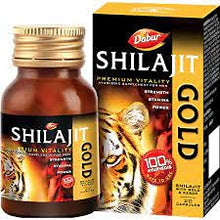 Load image into Gallery viewer, Shilajit with Gold &amp; Kesar for Strength, Stamina and Power - 10 Capsules, Pack of 4
